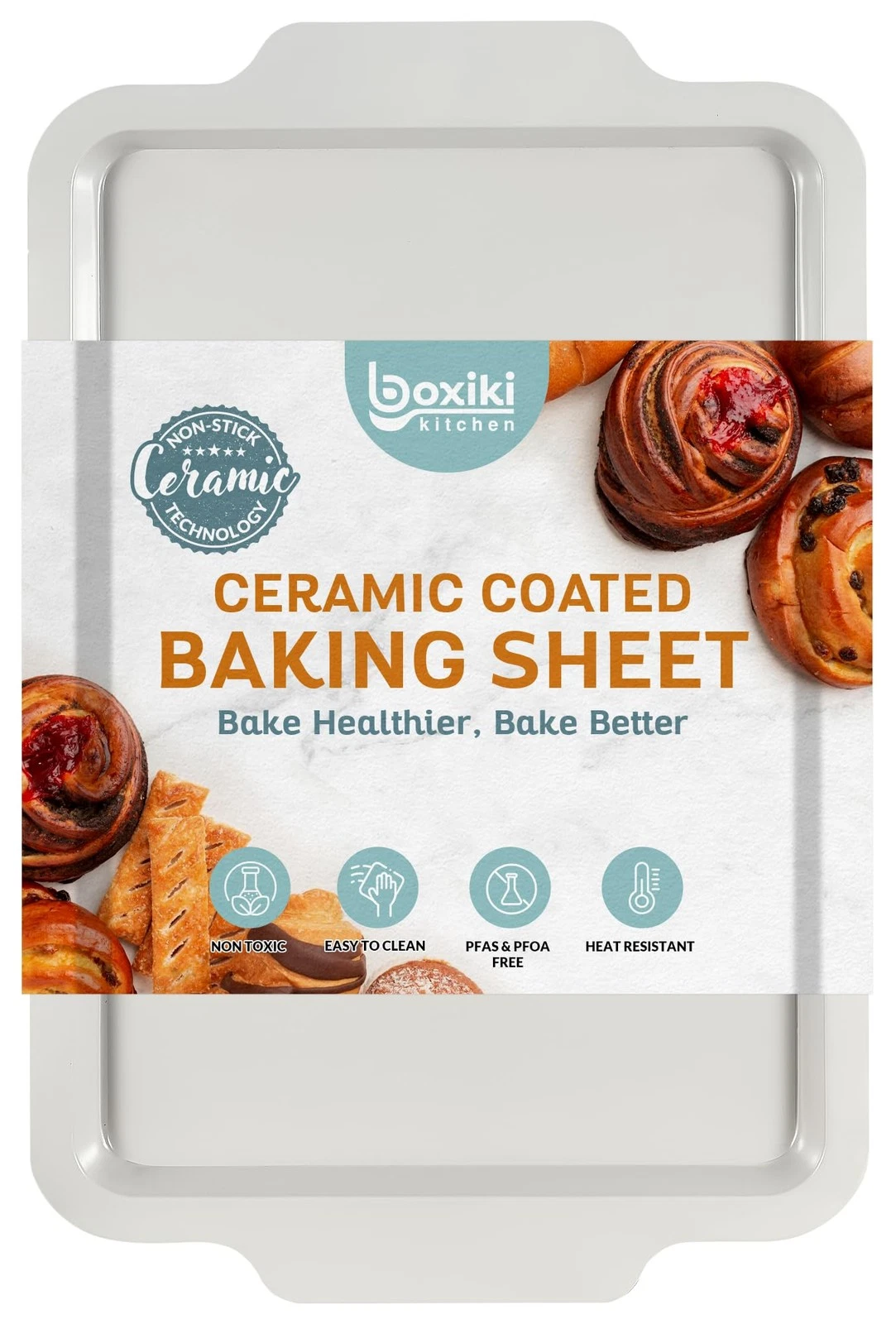Nonstick Ceramic Jelly Roll Pan, 15 x 10 Inches - PTFE & PFOA Free Baking Pan...