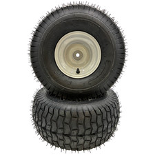 Set Of 2 - 15x6.00-6 Lawn Mower Wheel - 58 Axle 3 Inch Offset Hub