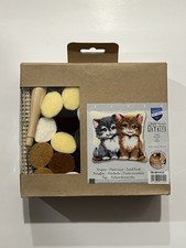 Vervaco Cat Kitten Embroidery DIY Cushion Pillow Cross Stitch Kit 16 16" New