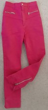Zara - high-waist Jeans, kräftiges Pink, ski...