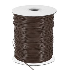 175 Yards 1.2mm Waxed Polyester Cord with Spool for Jewelry Making, Dark Brown