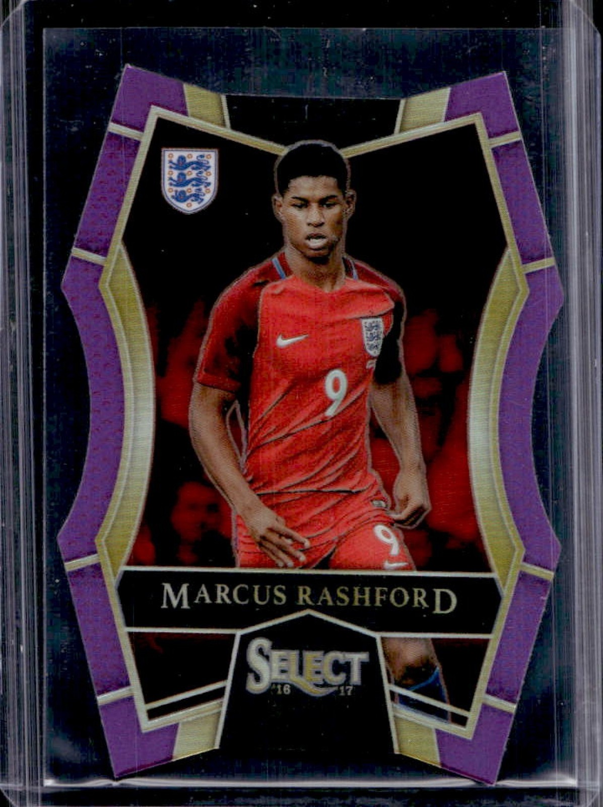 2016 Panini Select Marcus Rashford Purple Die Cut Mezzanine #/149 England