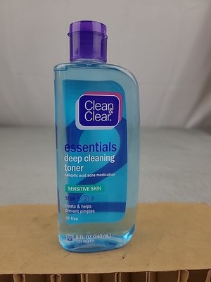 1x Clean & Clear Essentials Deep Cleaning Toner Sensitive Skin 8oz 
