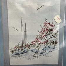 Cathy Needlepoint Kit Bluffs Seaside k002 Watercolor Accents Beach House Decor