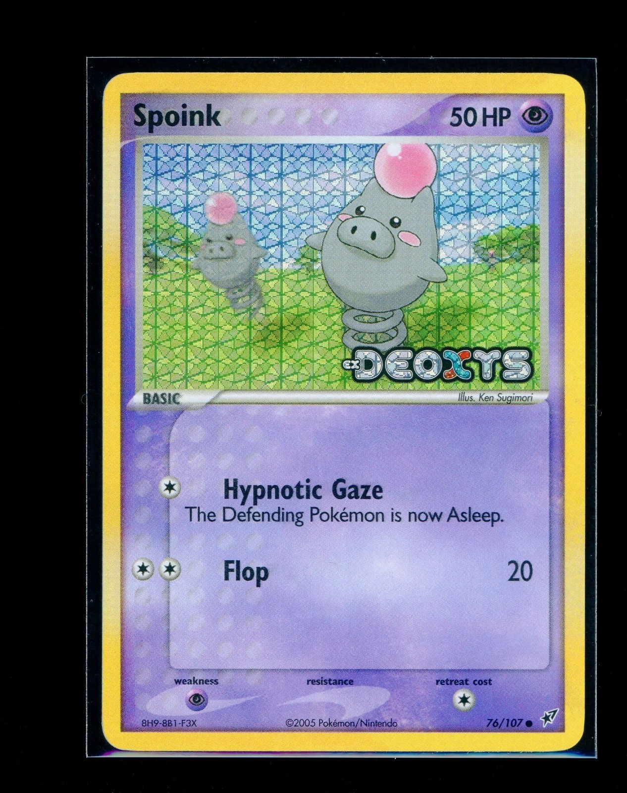 Pokemon Spoink EX Deoxys Reverse Holo 76/107 NM