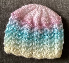 Hand Knitted Baby Hat New Born