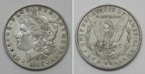 X7220  1886-O Morgan Dollar, XF