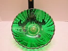 Vintage Anchor Hocking Forest Green Oyster & Pearl Bowl