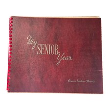 Vintage Senior Year Scrapbook Album Detroit Mid Century Memory Book Student 50s