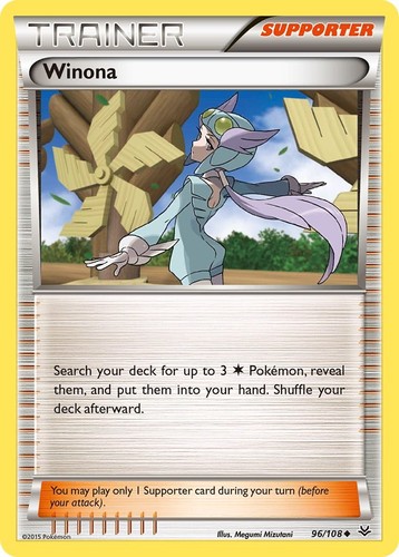 Pokemon Winona 96/108 XY - Roaring Skies Uncommon MP