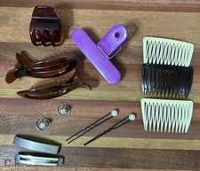 Vintage Hair Accessories Combs, Clips, Barrettes 
