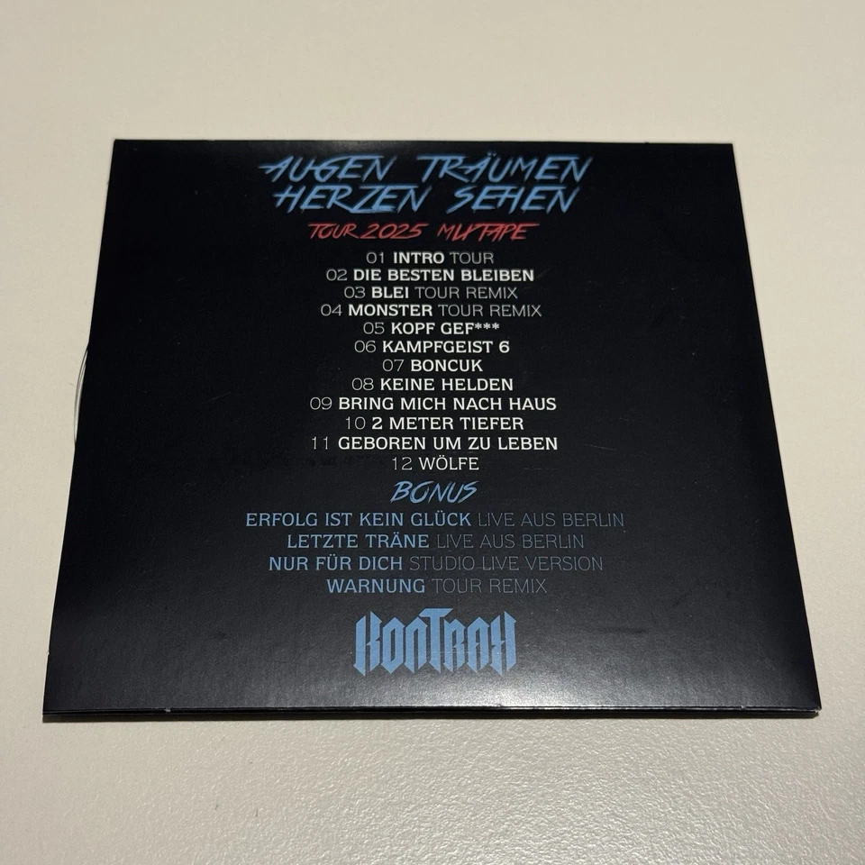 Kontra K signiertes Augen Träumen Herzen Sehen Tour Mixtape limitiert - Bild 2 von 2