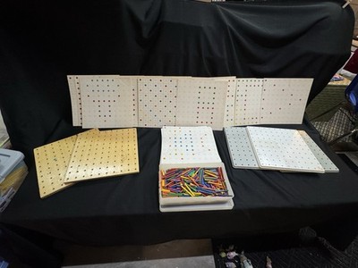 Vintage 1973 Ideal School Supply Lg Pegboard Patterns Set #3688. Complete.