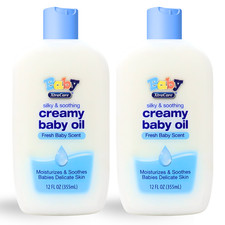 XtraCare Baby Creamy Oil - Silky, Soothing, Fresh Scent - 12 fl oz 2-Pack 