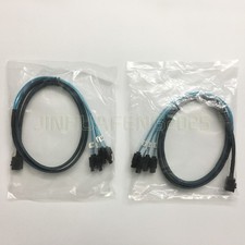 2x Mini SAS SFF-8643 to 4 SATA 7pin hard disk 6Gbps data Server Raid Cable 1m US
