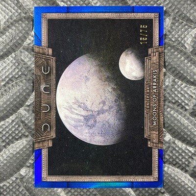 TOPPS DUNE CHROME 2024 CONCEPT ART BLUE REFRACTOR AOD-19 MOONS OF ARRAKIS 15/75
