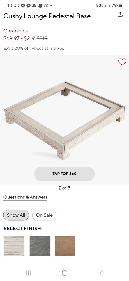 Pottery Barn Teen Cushy Lounge, otomana, imitación de piel blanca, base de pedestal Foto 2 de 4