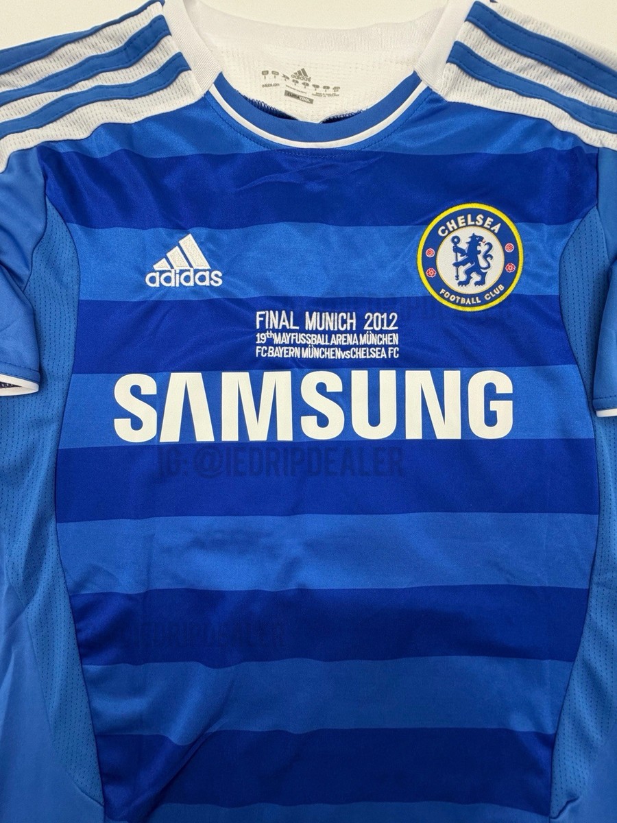 2012 Final Chelsea Home Retro Jersey Drogba #11 Munich Final