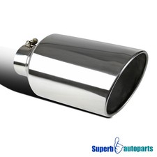 4 X 8 X 15 Stainless Steel Slant Tip Bolt On Diesel Exhaust Tip