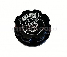 Fiat 500 Black Aluminum Fuel Tank Cap New