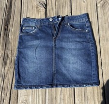 Ivy  Main Women  s Denim Mini Skirt Size 1 Blue Jean Skirt Stretch Cotton Casual