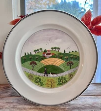 Vintage Naif Dinner Plate  Villeroy & Boch  10 1/2" Porcelain Luxembourg