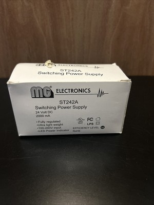 MG Electronics 24VDC 2 Amp Power Supply with Screw Terminal ST242A *NEW*