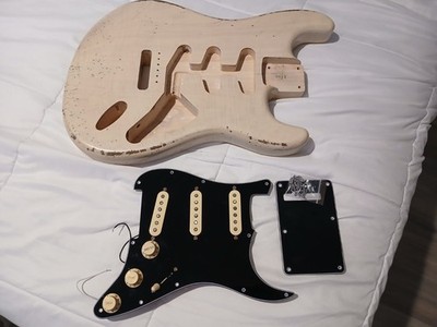 MJT Official Custom Order Trans Ash Blonde Aged Nitro, Fender USA V-Mod Pickups!