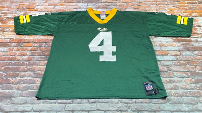 Reebok Green Bay Packers Brett Favre Jersey Adult L Football Mens