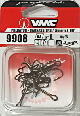 VMC 9908BZ Double Limerick 90° - Doppelhaken Gr.: 3/0,2/0,1/0,1,2,3,4,6,8,10