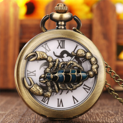 Retro Pendant Quartz Pocket Watch Roman Number Quartz Display
