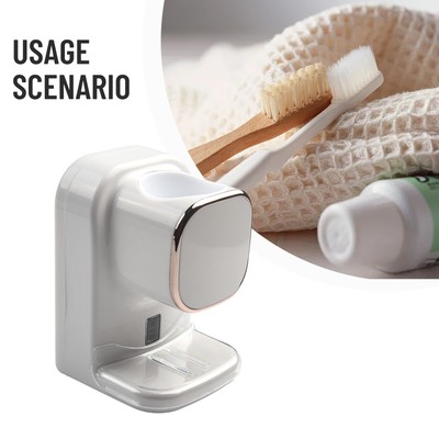 1pc ABS Automatic Toothpaste Squeezer Dispenser Wall Mounted Toothbrush Holder
