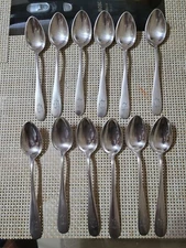  Art Krupp Berndorf Silver Plated 12 Spoons  Original 