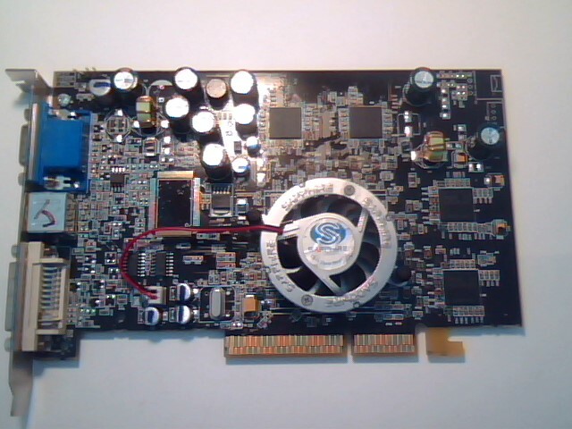 AGP card Sapphire Radeon 9600XT 128M DDR V/D/VO DVI VGA TV 1024-HC19-4C-SA