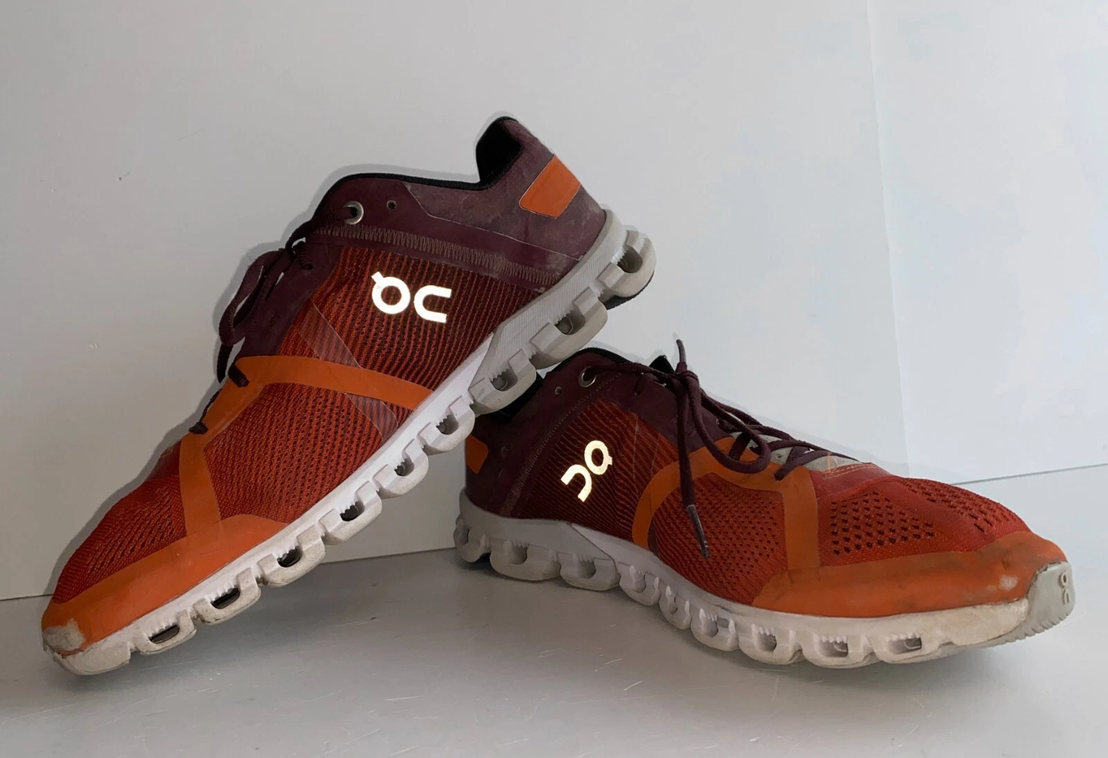 On Cloudflow Shoes Men’s Sz 8.5 (Women’s Sz 10) 2.0 Rust Limelight Red READ