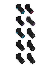Fruit of the Loom Women's Cool Comfort Cushion Ankle Socks, 10 Pack