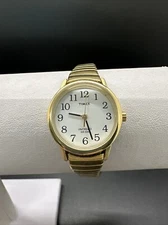 Women’s Vintage Timex Indiglo WR 30M Gold Tone Expansion Band, Works Great!