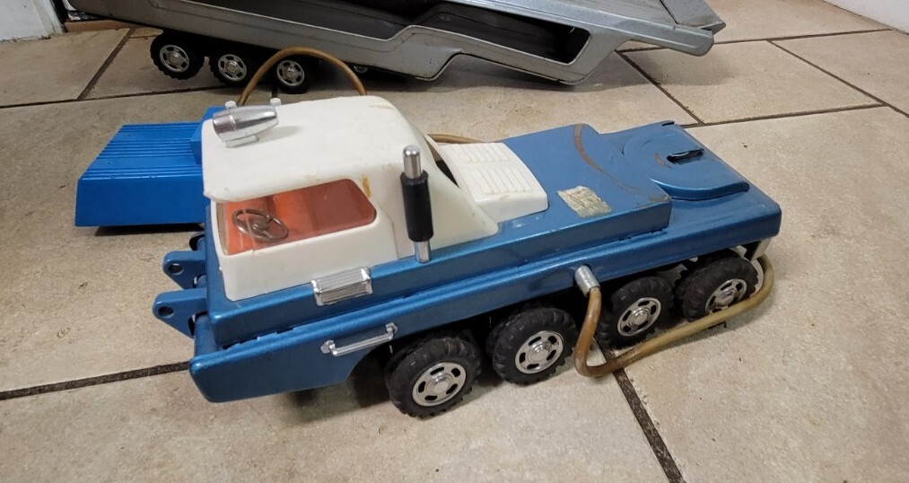 Sears Turnpike Auto Transport Toy Shioji SSS Japan 1962 Futuristic Sears Turnpike Auto Transport Toy Shioji SSS Japan 1962 Futuristic