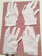 WHITE PARADE GLOVES, LARGE, 2 PAIRS IN THIS LOT