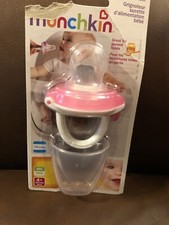 Munchkin Baby Food Feeder with Cap Pink  White New with Torn Package