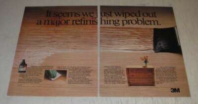 1989 3M Scotchgard Wipe On Poly Finish Ad - It seems we just wiped out