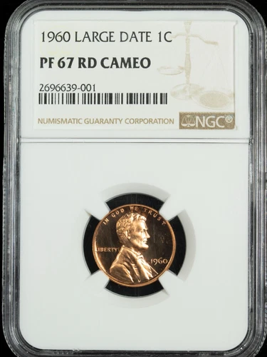 1960 Large Date NGC PF 67 RD Cameo Lincoln Cent 1C Item#J10113