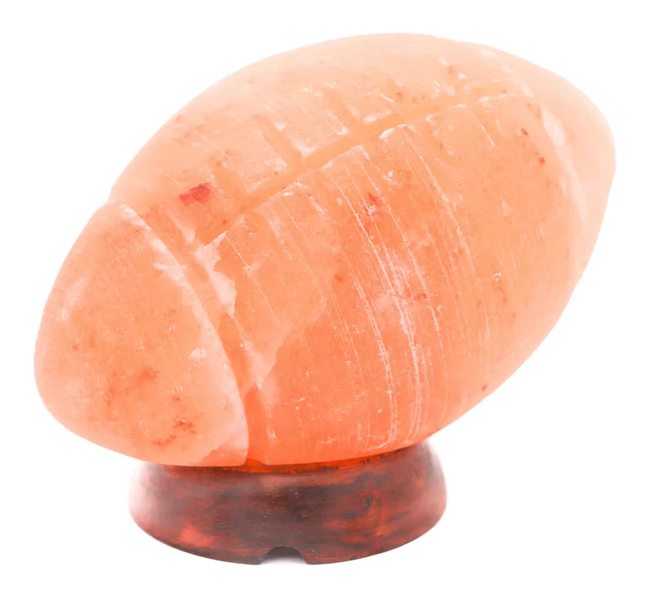 喜马拉雅盐灯橄榄球形状灯 - 8 磅空气净化器适用于家庭和办公室装饰 — 第 4/4 张图片