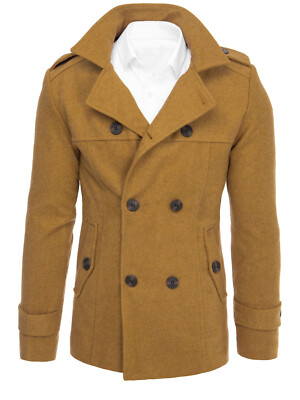 Herren Wintermantel Mantel Winterjacke Doppelreiher Jacke Coat DSTREET M-XL MIX