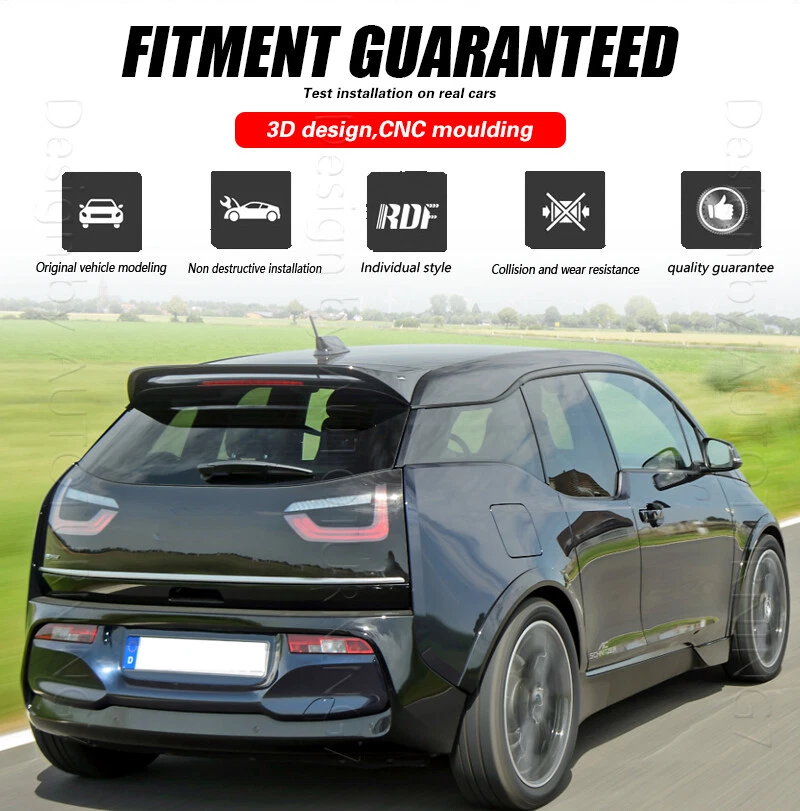 Para BMW I3 i3S Hatchback 2014-2022 preto brilhante janela traseira teto spoiler asa lábio - Imagem 3 de 4