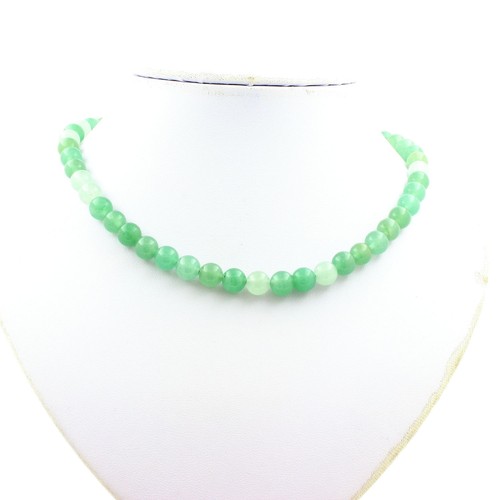 Collier 10 perles Améthyste 8 mm chaîne inox - A Bijoux