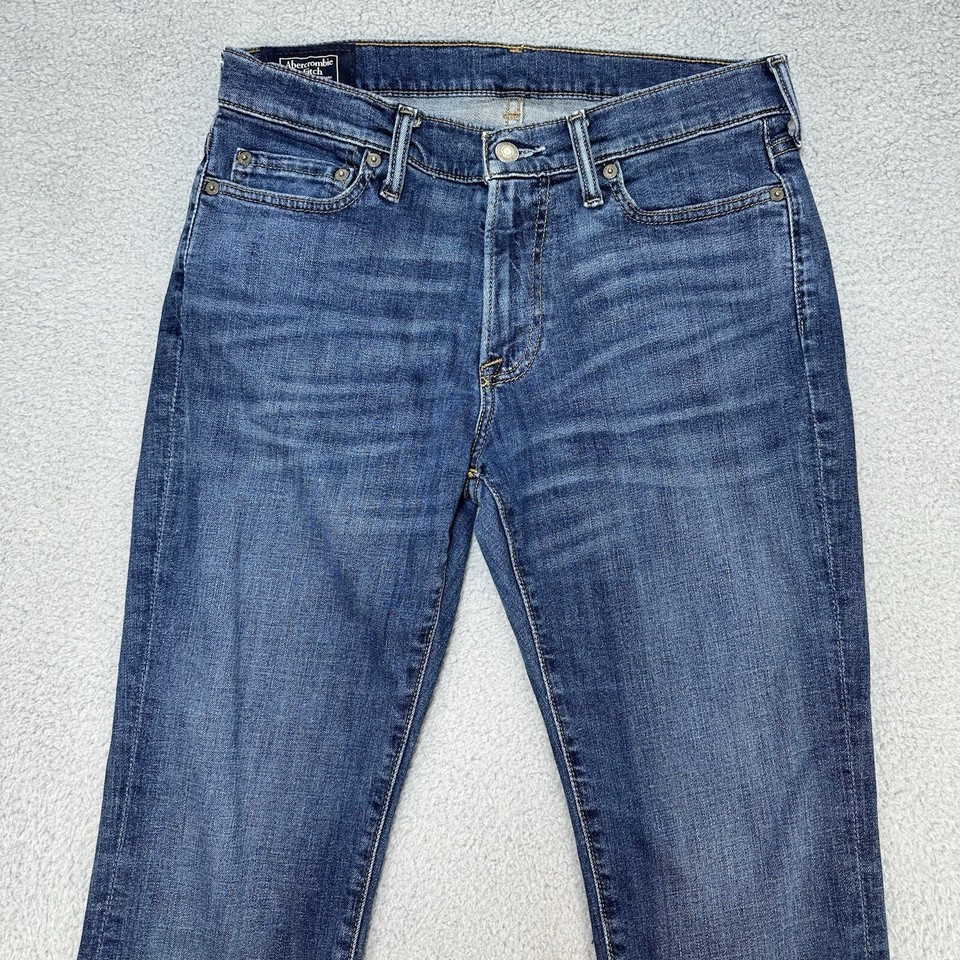 Abercrombie Fitch Jeans Mens 30X30 Kennan Straight Leg Stretch Casual