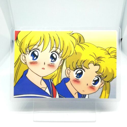 Usagi  & Minako Laminate Card Sailor Moon Card Super R S Anime BANDAI NAKAYSHI - Picture 1 of 12