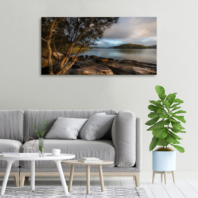 Tableau Sur Toile 'Corbeaux Sur L'arbre' - 50x100 Cm - Style Moderne Beige - Marque Tulup