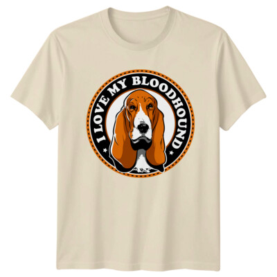 I Love My Bloodhound T-Shirt Hunderasse Grafik Tee